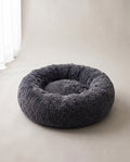 kuschelrund Donut-Bett in Dunkelgrau