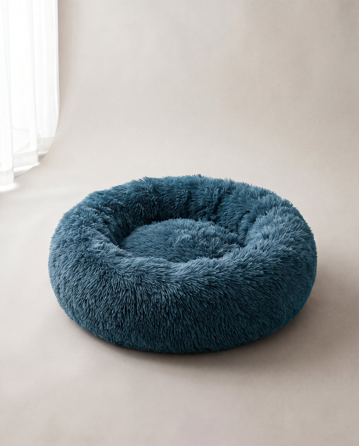 kuschelrund Donut-Bett in Petrol