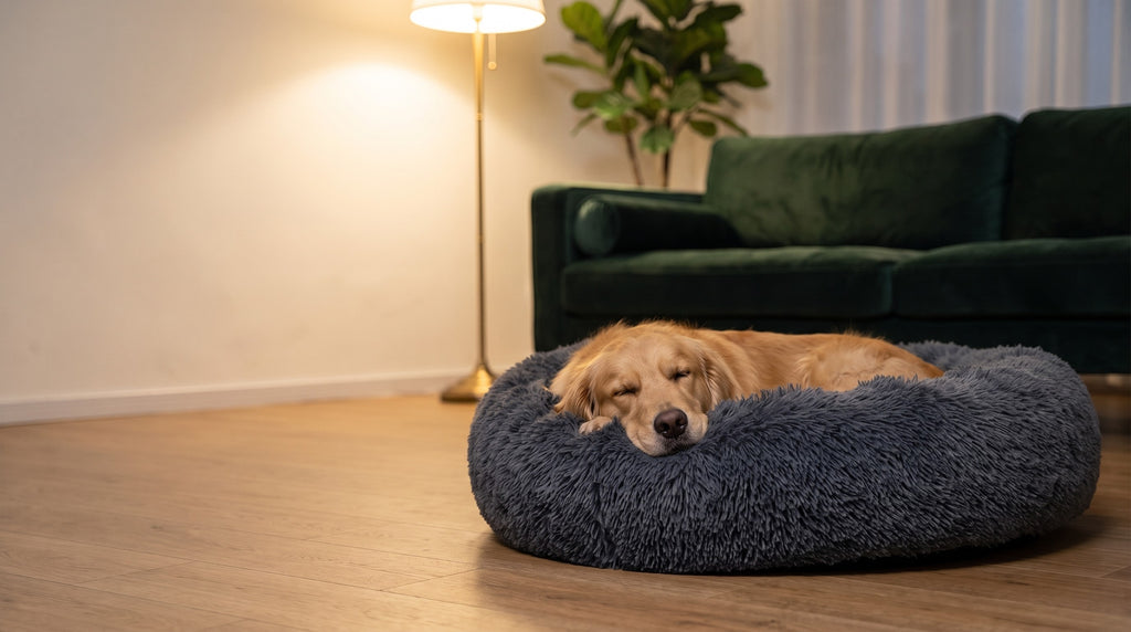 Flauschiges Donut-Bett für Hunde und Katzen, rund, 13 Farben, maschinenwaschbar