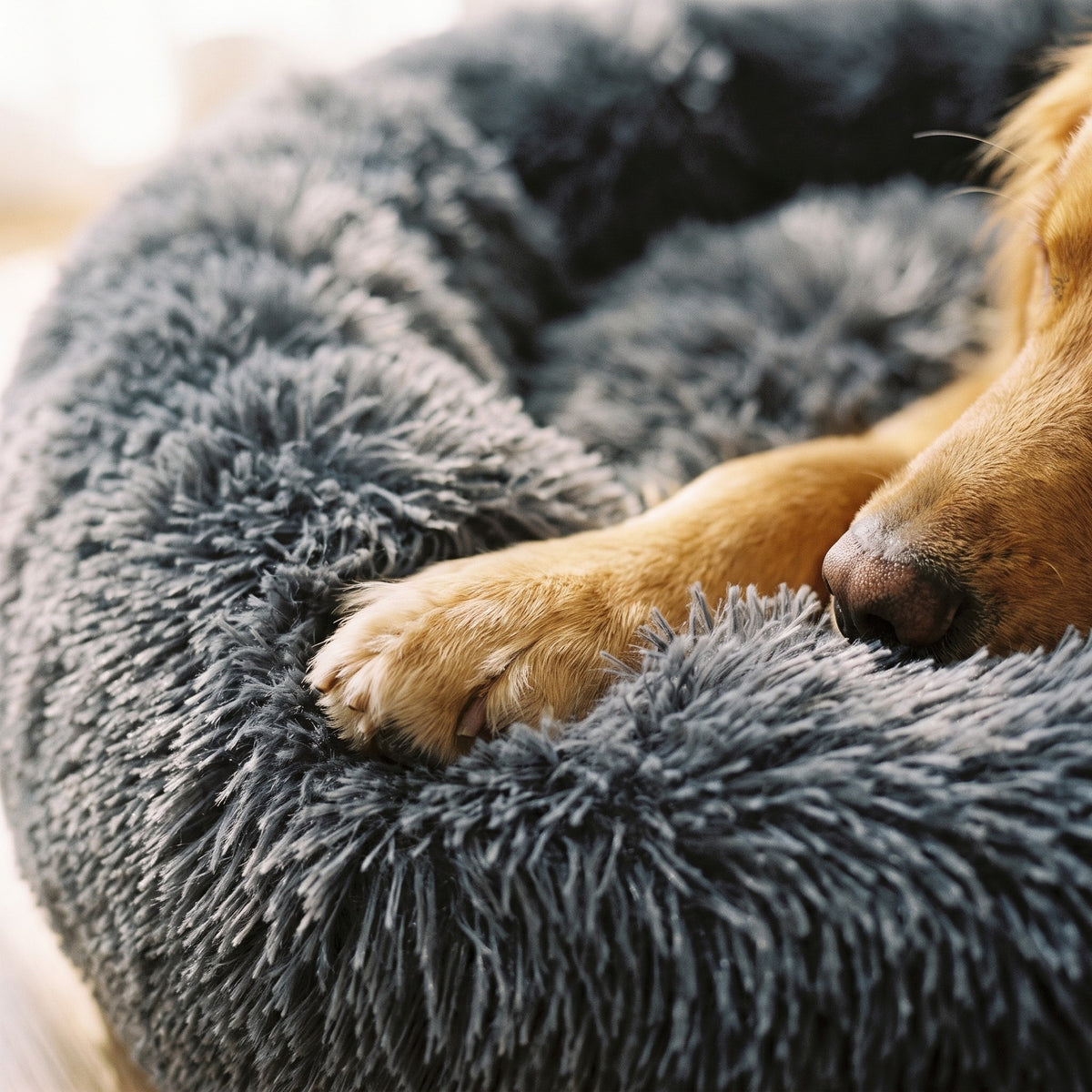 Flauschiges Donut-Bett für Hunde und Katzen, rund, 13 Farben, maschinenwaschbar